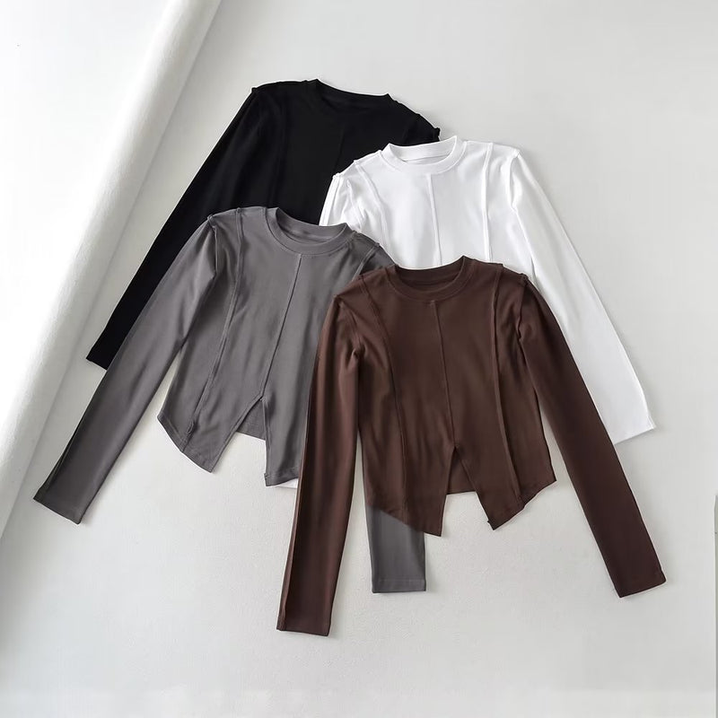 Women T-Shirt Long Sleeve Bottoming Shirt for Women Autumn