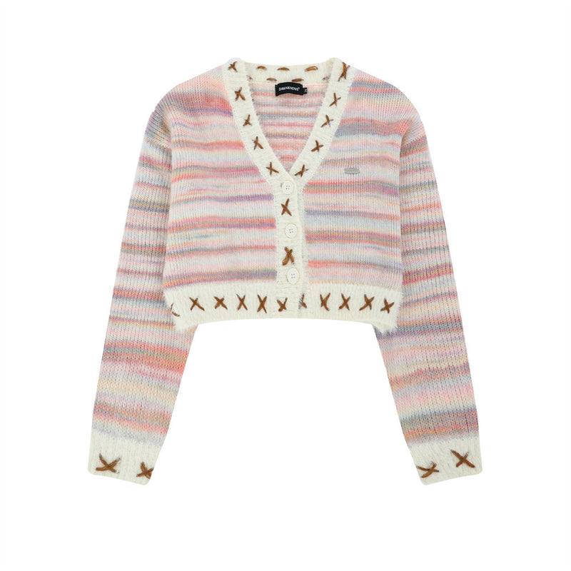 Women Sweater V-neck Sweater Women's Spring Autumn Short Sweater