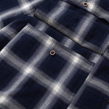Men Long Sleeved T Shirt Retro Plaid Long Sleeve Shirt Men Spring Autumn Outerwear Tops Casual Loose