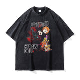 CHOSO T-shirts Hip Hop Vintage Washed Anime