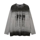 Men Long Sleeve Shirt Retro Long Sleeve T-shirt Men and Women College Style Retro Sports