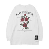 Men's Long Sleeve Shirt Cartoon Printed round Neck Long Sleeve T-shirt Men's Ins Loose All-Match