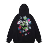 Men Hoodie Vibe Trendy Butterfly Graffiti Printed Hoodie