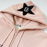 Men Fleece Lined Hoodie Embroidered Letter Hooded Sweaters Menswear Loose Street Coat