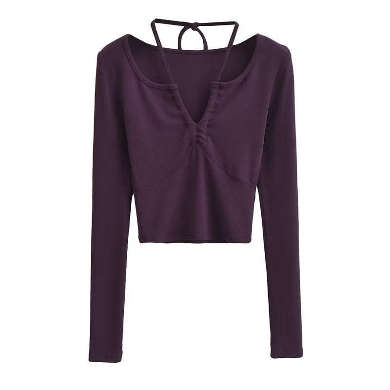 Women T-shirt Spring Long Sleeve T-shirt Bottoming Shirt Top