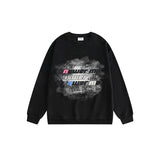 Unisex Hoodie Retro Crew Neck Pullover Pink Sweatshirt Men's and Women's Tops