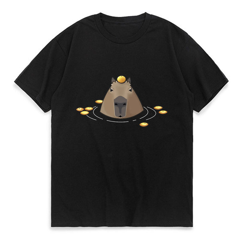 Funny Capybara Cotton T-Shirts Animal Print Men Women