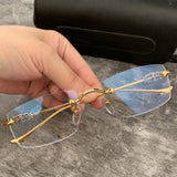 CHH Chrome Hearts Glasses Frame Perforated Business Frameless