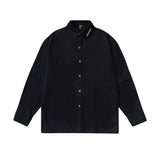 Men Long Sleeve T Shirt Solid Color Long Sleeve Men's Ins Fashion Brand Street Loose Half-Sleeve Top