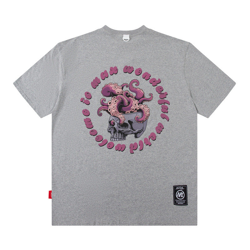 Men T Shirt West Coast Printed Casual Short-Sleeved T-shirt Men