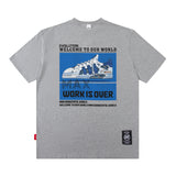 Men T Shirt Retro Men's Short-Sleeved T-shirt Casual Men and Women