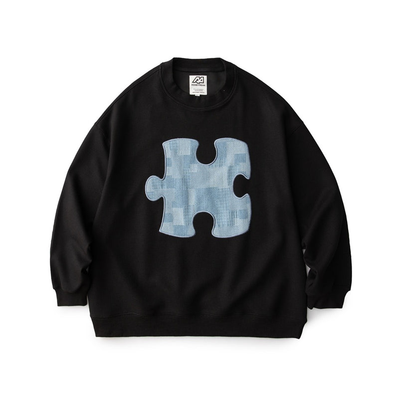 Unisex Hoodie Vintage Embroidered Loose Crew Neck Pullover Sweatshirt Coat for Men and Women
