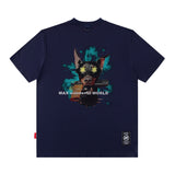 Men T Shirt Vintage Printed Spring and Summer Loose Short Sleeve T-shirt for Men and Women