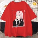 Anime T Shirt Zero Two Graphic Printed T-shirt Women Sum