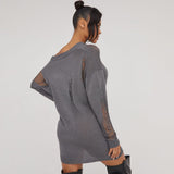 Women's Desses Knitted Dress Autumn Women's Long-Sleeved Skirt