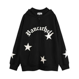 Men Hoodie Five-Pointed Star Patch Embroidered Hoodie Loose Casual Jacket Spring and Autumn