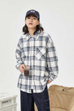 Unisex Jacket Autumn Plaid Labeling Shirt Women's Clothing