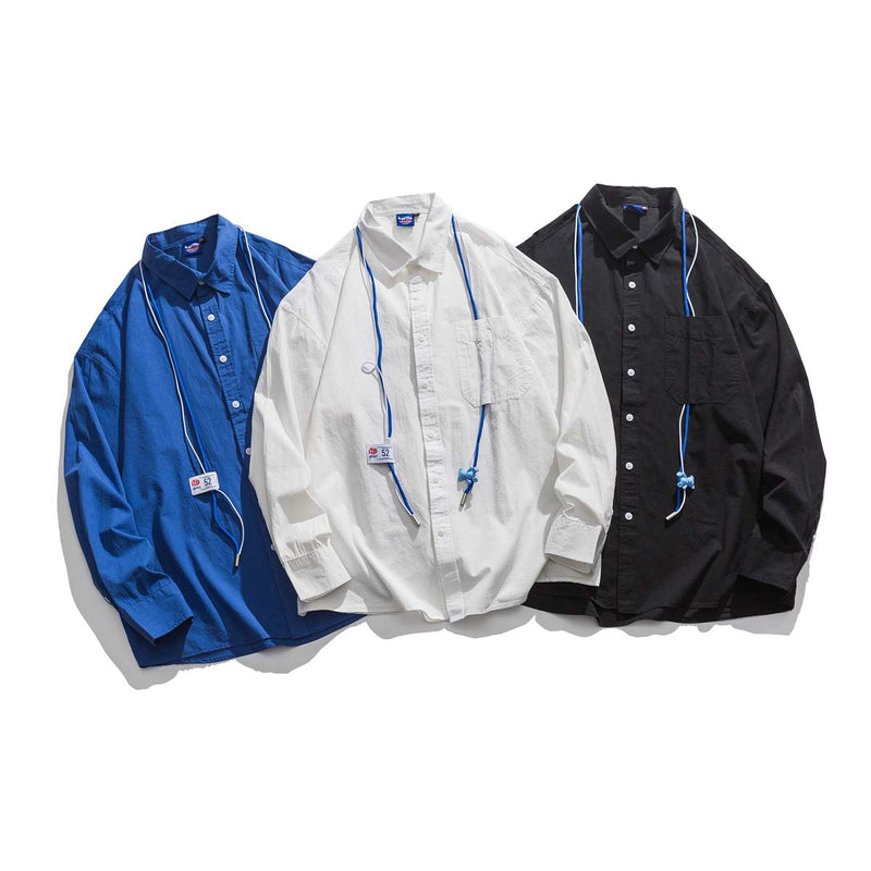 Unisex Jacket Autumn Fun Drawstring Contrast Color Shirt Women's Clothing