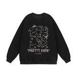 Men Hoodie Animal Printed Crew Neck Sweatshirt