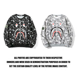 Bathing Ape Sweatshirts Digital Pixels Camouflage Pullover Sweater Men's and Women's round Neck Thin Coat