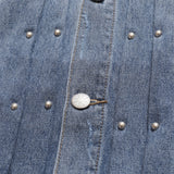 Men Denim Jacket Embroidered Denim Jacket Men's Loose Outer Wear Jacket