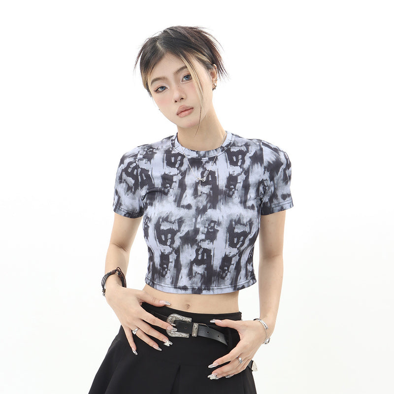 Women T-shirt Printed T-shirt Girls Short Sleeve Summer Casual Top