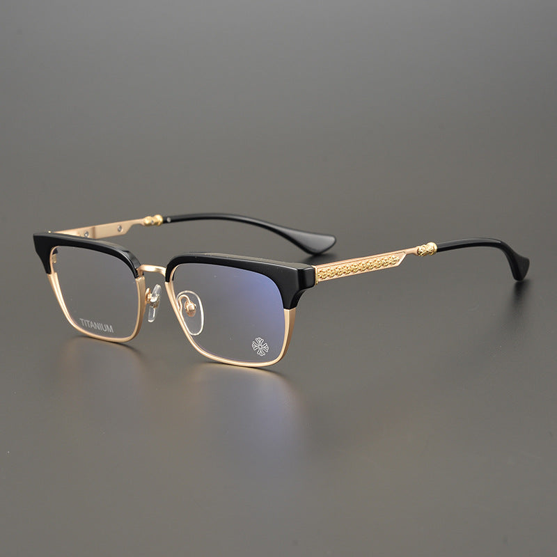 CHH Chrome Hearts Glasses Japanese handmade light luxury versatile ultra-light pure titanium glasses frame