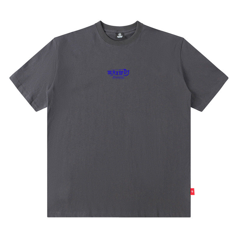 Men T Shirt Goethe Printed round Neck Short Sleeve T-shirt Male and Female Trendy Brand Loose