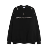 Men Hoodie Sweater Men's Autumn Loose Casual Letter Crew Neck