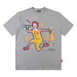 Men T Shirt Printed Short Sleeve Summer Loose round Neck Couple T-shirt Men and Women