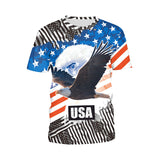 National Flag Day T Shirts Printed Outdoor All-Matching Short Sleeve T-shirt