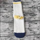 Kapital Sock Pingtian Hehong Geophone Line Double Needle Smiley Face Socks Color Matching Fashion All-Match Ladies