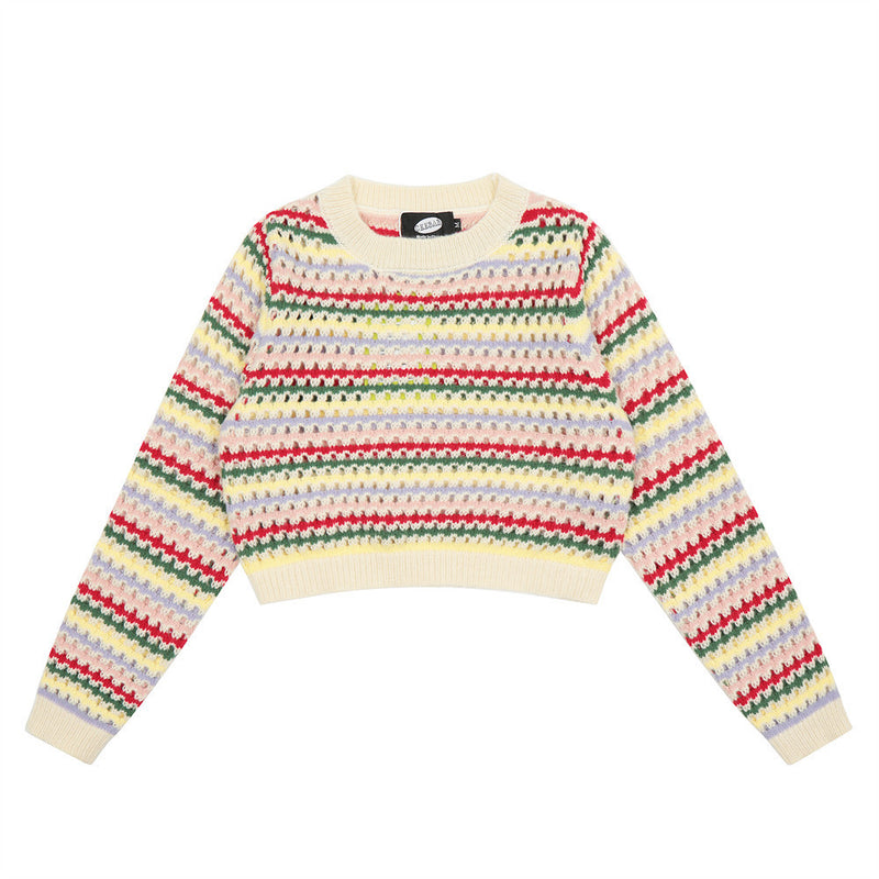 Women Sweater Girls' Spring and Autumn Casual Outdoor O-neck Short