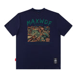 Men T Shirt Printed Short-Sleeved T-shirt Men and Women Street Retro Loose