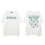 Men T Shirt Hip Hop Design Cartoon Couple Short Sleeve T-shirt Men and Women