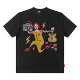 Men T Shirt Printed Short Sleeve Summer Loose round Neck Couple T-shirt Men and Women