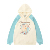 Men Hoodie Stitching Raglan Sleeve Loose Casual Hoodie Spring and Autumn