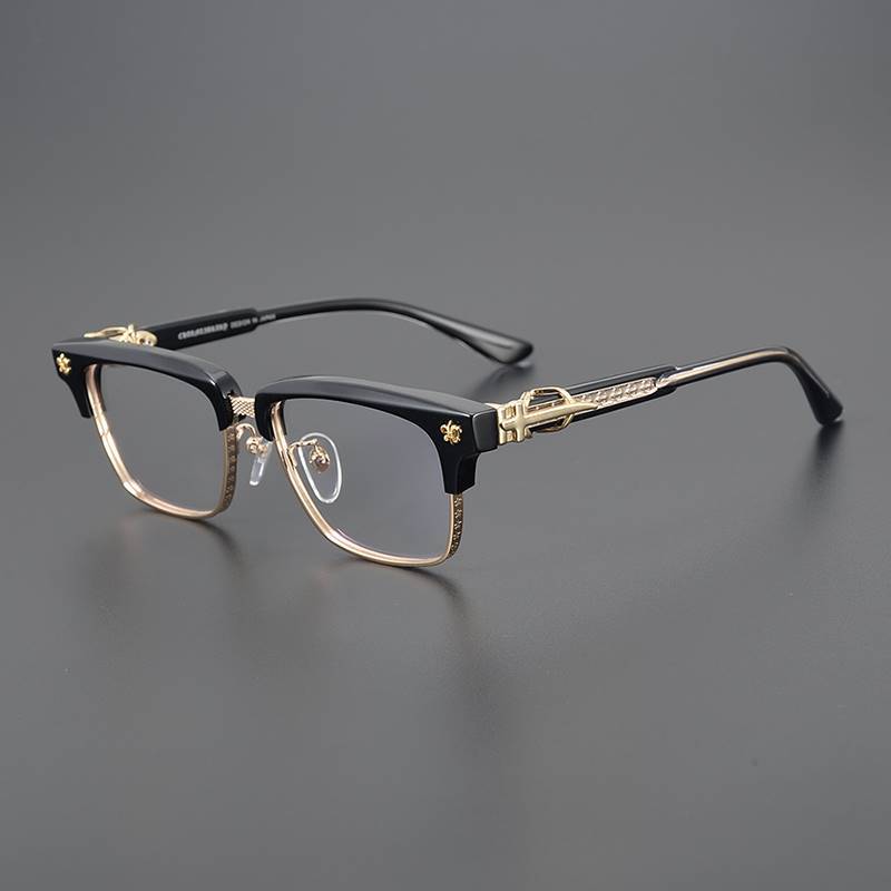 CHH Chrome Hearts Glasses Versatile Pure Titanium Box Retro Myopia Anti-Blue Light Glasses Frame