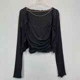 Women Long Sleeve Shirt Splicing Sling Vest Women's Long Sleeve Jacket Cardigan