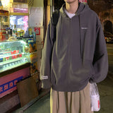 Men Hoodie Sweater Men Hong Kong Style Loose Casual Long Sleeves Cardigan