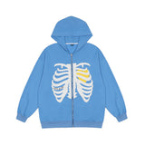 Men Hoodie Zipper Jacket Men's Loose Cardigan Hoodie Sweatshirt