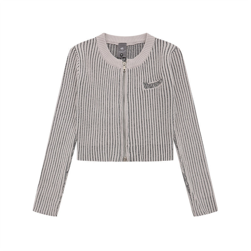 Women Sweater Cardigan Sweater Women's Autumn Long Sleeve Zipper Sweater