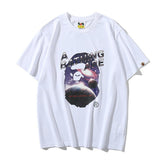 Bathing Ape T Shirt Summer Milky Way Ape Head Short Sleeve T-shirt