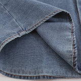 Men Long Sleeved T Shirt Animal Embroidery Denim Shirt Jacket Spring and Autumn Men's Ins Casual Long Sleeve