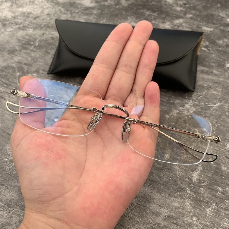 CHH Chrome Hearts Glasses Crowe Glasses Frame Business Gold Edge Punching