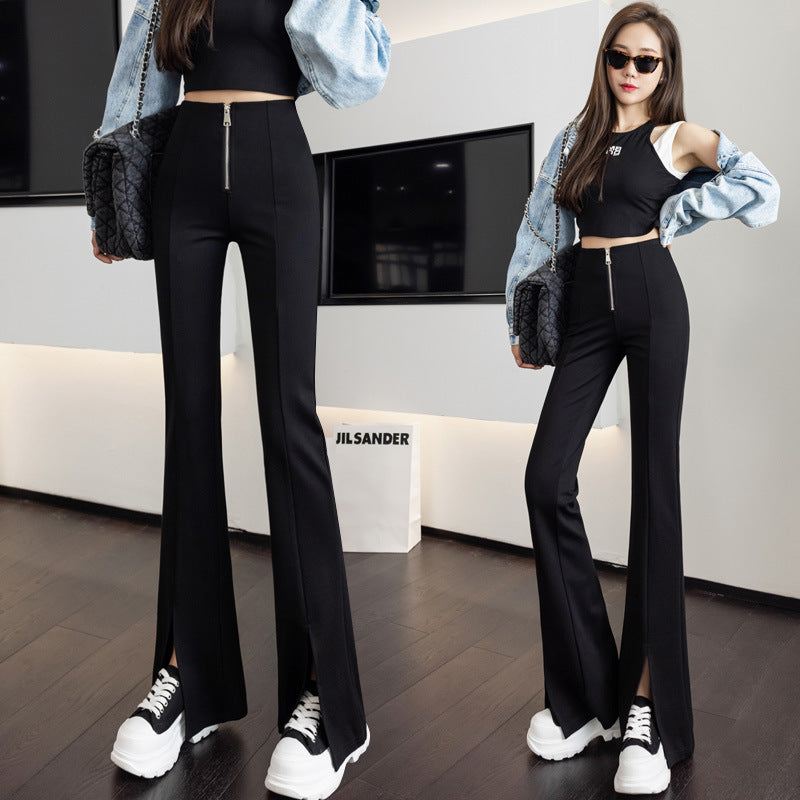 Palazzo Pants Slim-Fit Micro Flared Pants Women's Autumn Wide-Leg Pants High Waist Drooping Casual
