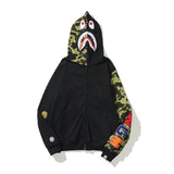 Bathing Ape Hoodie Spring and Autumn Cardigan Zipper Hooded Casual plus Size Loose Sweater Coat
