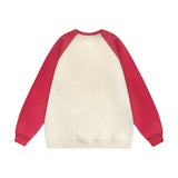 Men Hoodie Autumn and Winter round Neck Sweater Men's Flocking Embroidery Pullover