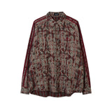 Unisex Vintage Hoodie Long Sleeve Checked Shirt