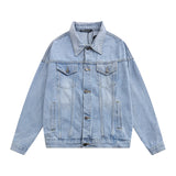 Palm Angle Jacket Palm Angels Embroidery Washed Denim Jacket Men and Women